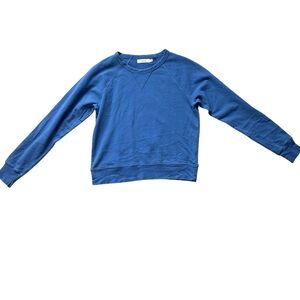 American Eagle AE 77 Blue Distressed Crewneck Sweatshirt NWT Size Small